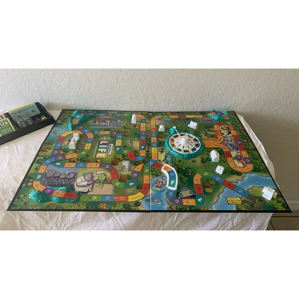 Monsters Inc The Game of Life In Monstropolis Disney Pixar Vintage 2001 Complete